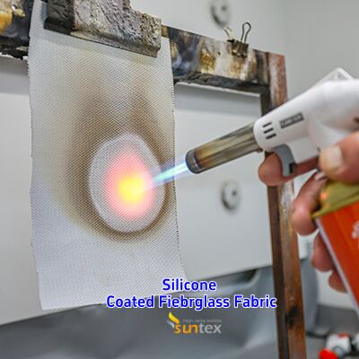 0.45mm Thickness Silicone Coated Fiberglass Fabric Heat-Resistant Anti-tear Fireproof Cloth for Industrial Insulation