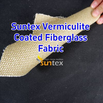750℃ Temperature Resistance Vermiculite Coated Silica Fabric with 1070gsm Heavy Weight and Excellent Abrasion Resistance