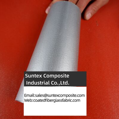 Two Side Silicone Rubber Coated Fiberglass Cloth with High Temperature Resistance (550°C) and Alkali Free E-Glass Material