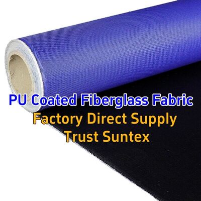 460 g/sqm 0.41 mm M0 Fire Resistance PU Coated Fiberglass Fabric for Fireproof Applications