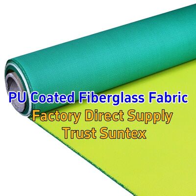 460 g/sqm 0.41 mm PU Coated Fiberglass Fabric with 1.5m/1.55m Width for High Temperature Thermal Insulation