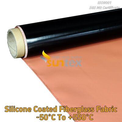 High Strength Double-Sided Fireproof Silicone Fiberglass Mesh Cloth Rubber Coated Glass