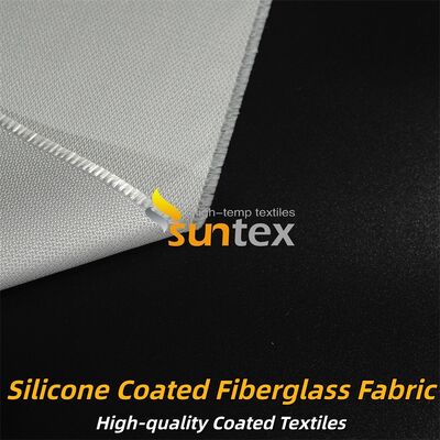 Durable Grey Color Silicone Coated Fiberglass Fabric Double Sided Fire Resistant Fabric Designed for Industrial Insulation