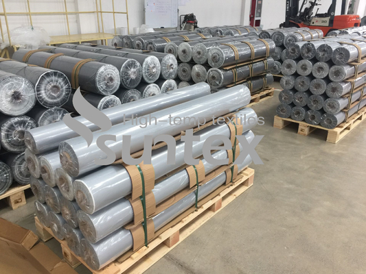 Rook en Brand Gekleurde Silicone bedekte het Op hoge temperatuur van Gordijnstoffen Industriële Glasvezelstructuur met een laag
