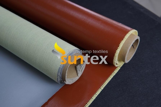 De silicone met een laag bedekte doek van de het siliciumrubber met een laag bedekte glasvezel van de glasvezelstof