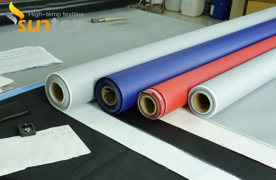 Stoffensilicone Met een laag bedekte Glasvezel op hoge temperatuur voor stoffenluchtleiding