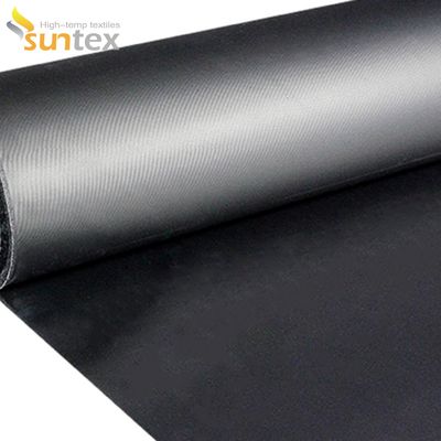 Zwarte met neopreen beklede glasstof voor flexibele connector