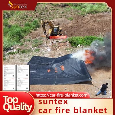 Grijze kleur Suntex Branddeken voor auto's Warmteweerstand 550°C/1000°C
