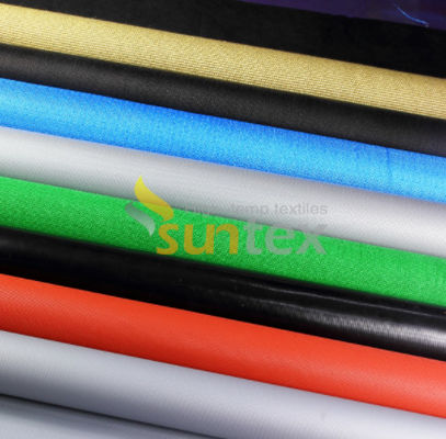 Silicone rubber gecoate glasvezel stof zwaar isolerend materiaal bestand tegen temperaturen tot 550°C