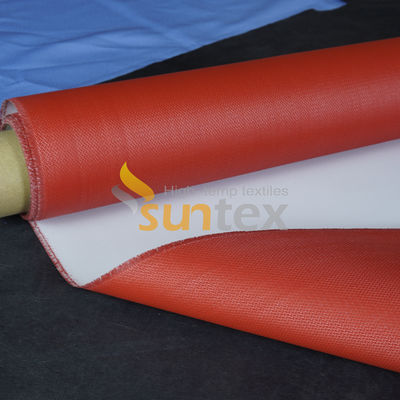 Vuurvast Hoge Temperatuurvertragend Vlak Geweven Chemische Bestendigheid Waterdicht Siliconenrubber Gecoat Glasvezelweefsel