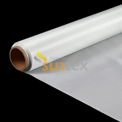 Wit Vuurvast Siliconen Rubber Gecoat Glasvezelweefsel Hoge Temperatuur Weerstand Waterdicht Materiaal Glasvezel Stof
