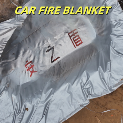 Grijze EV-branddeken voor auto's 550℃-1000℃ thermische weerstand