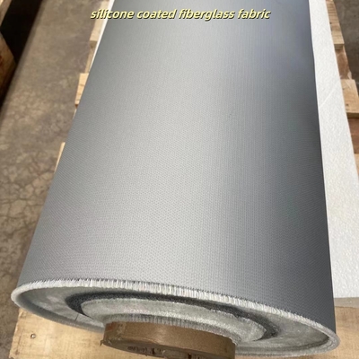 E-Glass Silicone Coated Fabric with 50 m / 100 m Roll Length 1 / 1.2 / 1.5 meter Width and 400 g/sqm Weight for High Temperature Resistance