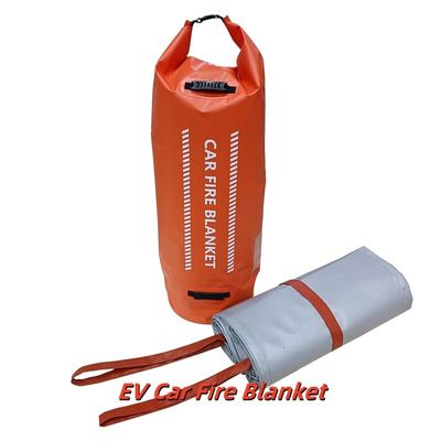 Gray EV Fire Blanket 550℃ Thermal Resistance for Lithium Battery Fires