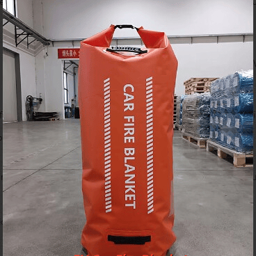 Grijze glasvezel EV branddeken bestand tegen 1000°C hoge temperatuur