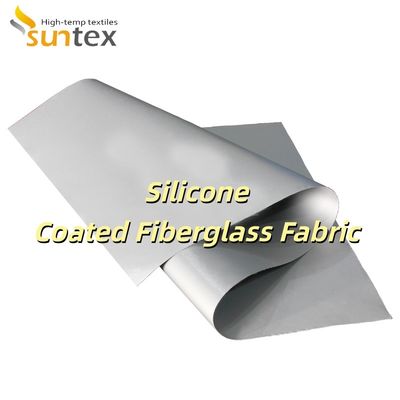 Flexible Heat Resistant Silicone Coated Fiberglass Fabric with 260℃ Continuous Thermal Protection 0.3mm Thickness and 400 g/sqm Weight