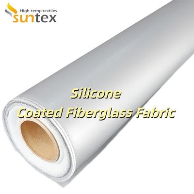 Alkali Free Water Repellent Silicone Coated Fiberglass Fabric with Temperature Resistance -50°C to 500°C for Insulation