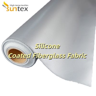 Alkali Free Water Repellent Silicone Coated Fiberglass Fabric with Temperature Resistance -50°C to 500°C for Insulation