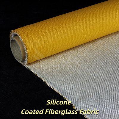 0.3 mm Dikte 400 g/m2 Gewicht Silicone-gecoate glasvezelstof voor warmtebrekers en isolatiepads