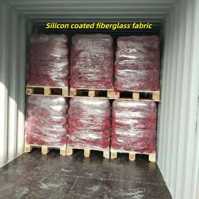 Grijze siliconen gecoate glasvezelstof met een breedte van 1 / 1,2 / 1,5 meter en een rollengte van 50 m / 100 m