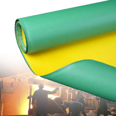 Double Sided Silicone Coated Fireproof Fiberglass Cloth with 50 m / 100 m Roll Length and Alkali Free Thermal Insulation Fabric