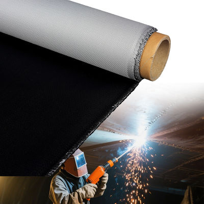 Fire Resistant PU Coated Fiberglass Fabric with 460 g/sqm Weight 0.41 mm Thickness and 1m to 1.55m Width