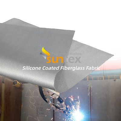 Double Sided Silicone Coated Fiberglass Fabric with Temperature Resistance -50°C to 500°C and 50 m / 100 m Roll Length