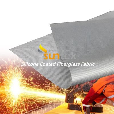 Liquid Silicone Rubber Coated Double Sided Corrosion Resistant Fiberglass Welding Blanket Fire Retardant