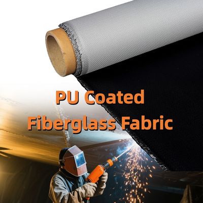 High-Silica Heat-Resistant Fireproof PU-Coated Fiberglass Fabric Ideal for Fire Prevention Applications | Premium Coated Fiberglass Material