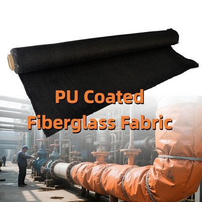 High-Silica Heat-Resistant Fireproof PU-Coated Fiberglass Fabric Ideal for Fire Prevention Applications | Premium Coated Fiberglass Material