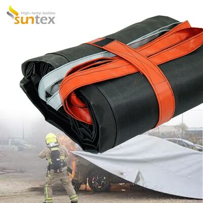 Gray Electric Vehicle Fire Blanket with 550℃/1000℃ Thermal Resistance for Oxygen Deprivation