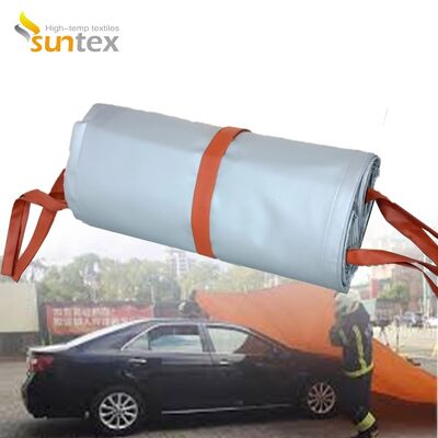 Gray EV Car Fire Blanket with 550℃/1000℃ Thermal Resistance for Oxygen Deprivation Fire Control