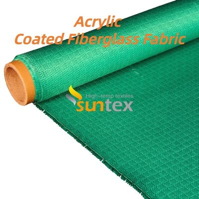 Red Color Acrylic Coated Fire Resistant Fiberglass Fabric With 550 Degree C Temperature Resistance And Easy To Handle Cut And Sew For Fireproof Curtains And Blankets