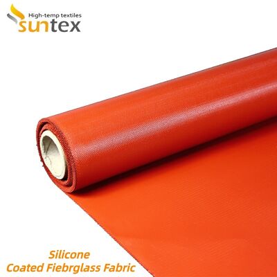 Durable Fireproof Waterproof Silicone Coated Fiberglass Fabric 850g/m2 for High Temperature Resistance