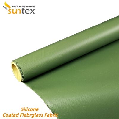 Fireproof Waterproof 850g/m2 Silicone Coated Fiberglass Fabric High Silica Fiberglass Cloth for Industrial Use