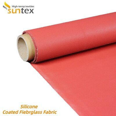 Fireproof Heat Resistant 850g/m2 Silicone Coated Fiberglass Fabric High Silica Fiberglass Cloth