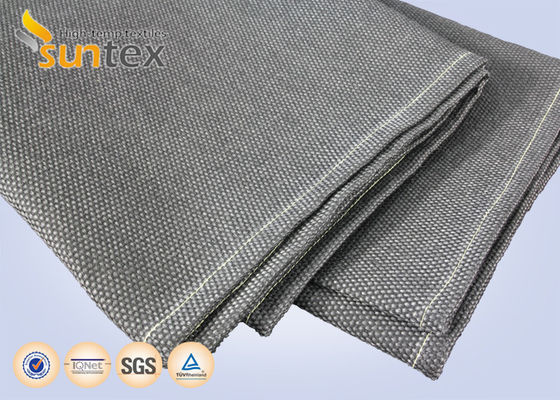 Graphite Coated 1.4mm Firestop Fire Blanket Roll, 650 Degrees Heat Resistant Blanket Fabric On Roll