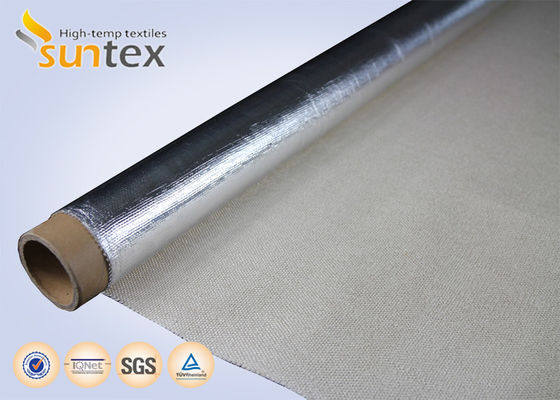 0.4mm 550°C Warmte-reflecterende isolatie Glasvezel Stof SUNTEX Aluminium gecoat