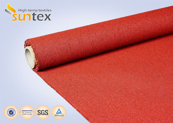 Rood siliconen glasvezelstof 960 g/m2, warmte- en koude-isolatie materiaal