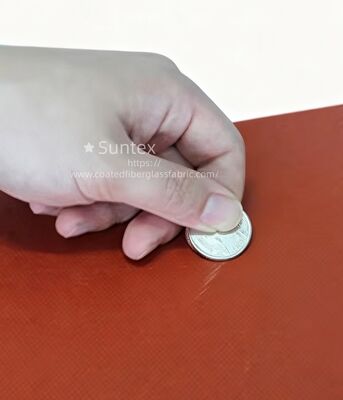 Dubbelzijdig siliconen rubber gecoate glasvezelstof - brandwerend en 850 g/m2 hoog siliciumglasvezelstof