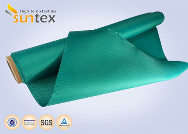 De groene Doek Op hoge temperatuur van de het Gordijnstof van de Glasvezelbrand voor het Opbouwen van Vuurleidingssysteem