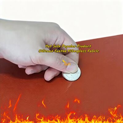 Vuurvast Hoge Temperatuurbestendigheid (-70~260℃) Waterdicht Met Siliconen Gecoat Glasvezelweefsel Hoog Silica Glasvezeldoek
