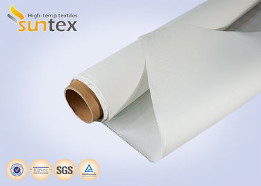 0.85mm Witte Silicone Met een laag bedekte Stof voor het Systeemeuro 120 Brandbeveiliging van het Brandgordijn