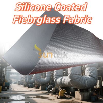 0.45mm Thickness Silicone Coated Fiberglass Fabric Heat-Resistant Anti-tear Fireproof Cloth for Industrial Insulation