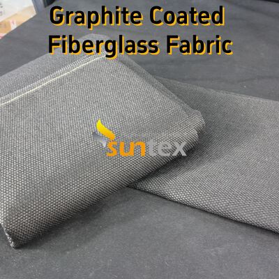 Grafiet gecoate glasvezeldoek voor hoge temperaturen met 750°C coating en 550°C stofbestendigheid 28.82oz/sqy