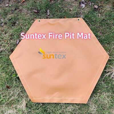 Double Sided 550°C Heat Resistant Fire Pit Mat with Customizable Size for Deck and Patio Protection