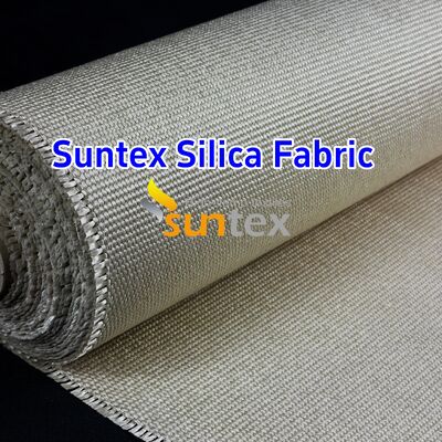 Custom 96% SiO2 High Silica Glasvezel Stof met 1000°C Temperatuurweerstand en Dubbelzijdig Crowfoot Patroon