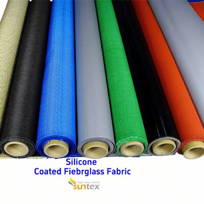 Hittebestendige brandwerende met siliconen gecoate glasvezeldoek scheurvaste branddeken voor elektrische voertuigen