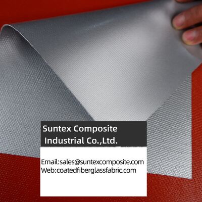 Dikke siliconenrubber gecoate glasvezeldoek met een gewicht van 560 g/m² en een dikte van 0,42 mm voor toepassingen bij hoge temperaturen