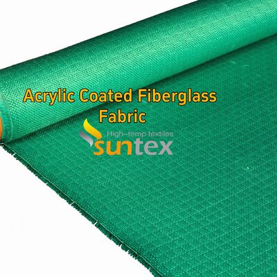 Red 0.4mm Fire Resistant Fiberglass Fabric with 550 Degree C Temperature Resistance and Acrylic Coating for Welding Blankets